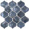 Msi Blue Shimmer Arabesque Glass Mesh-Mounted Mosaic Tile ZOR-MD-0253-SAM